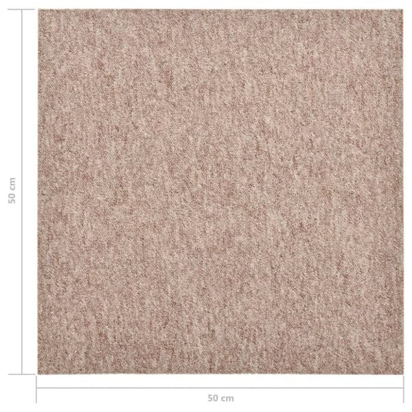 vidaXL tæppefliser 20 stk. 5 m² 50x50 cm beige