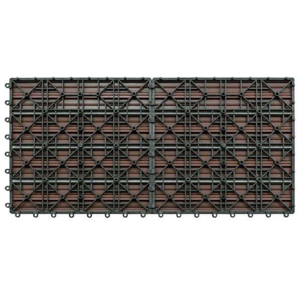 vidaXL Markplattor 6 st WPC 60x30 cm 1,08 m² brun