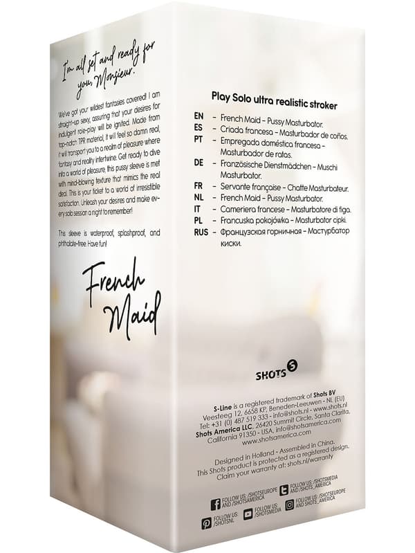 S-Line: Play Solo French Maid, Vagina Masturbator