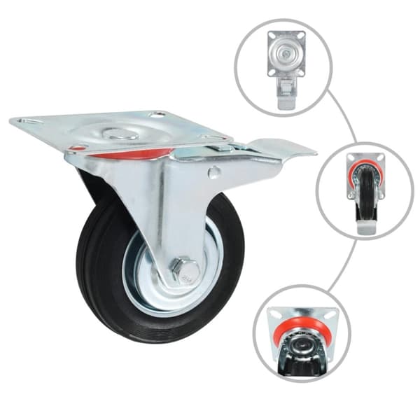 vidaXL Rullapyörät 16 kpl 100 mm