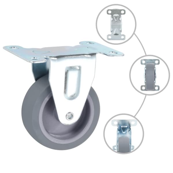 vidaXL faste hjul 24 stk. 75 mm