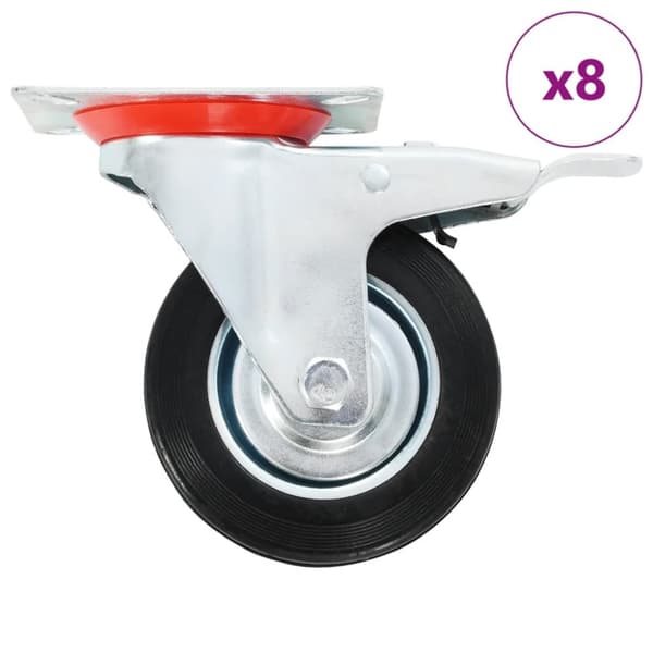 vidaXL Rullapyörät 8 kpl 100 mm