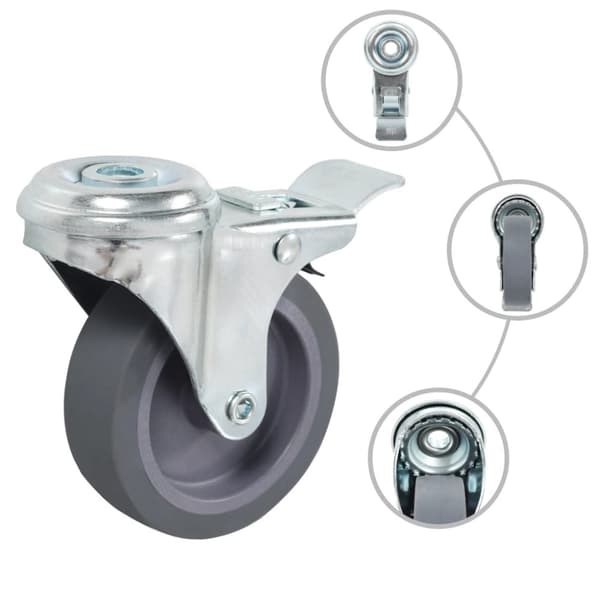 vidaXL hjul med bolthul 24 stk. 75 mm