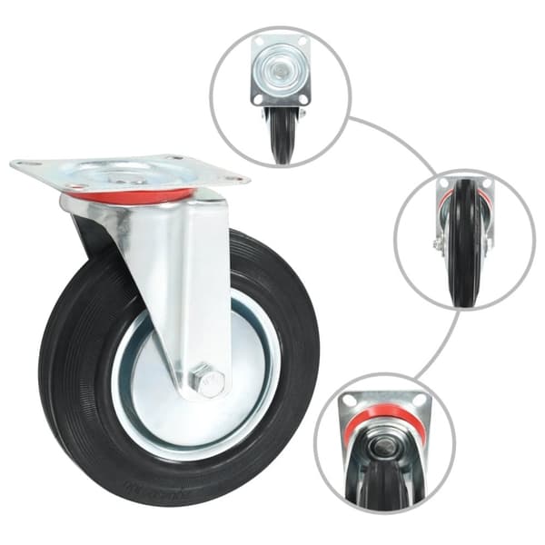 vidaXL Rullapyörät 24 kpl 200 mm