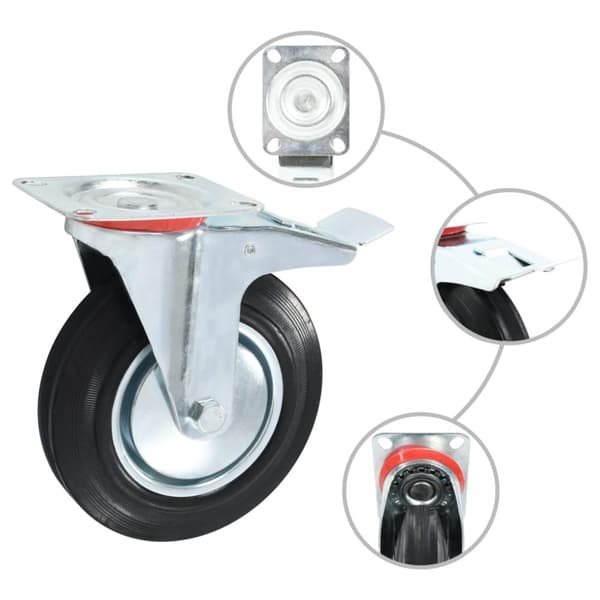 vidaXL Rullapyörät 24 kpl 200 mm