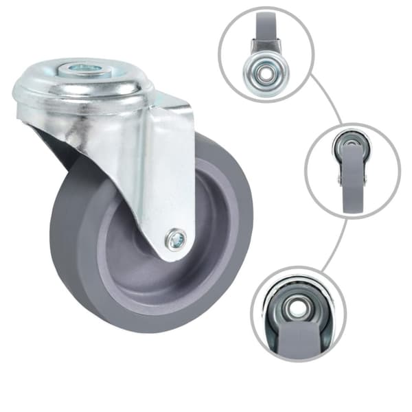 vidaXL hjul med bolthul 24 stk. 75 mm
