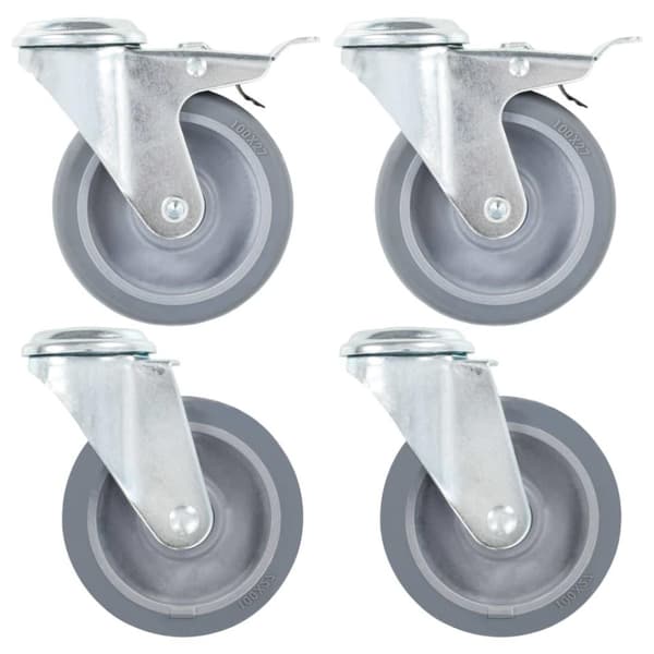vidaXL drejehjul med bolthul 16 stk. 100 mm