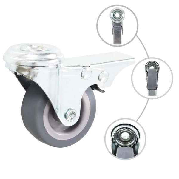 vidaXL drejehjul med bolthul 8 stk. 50 mm