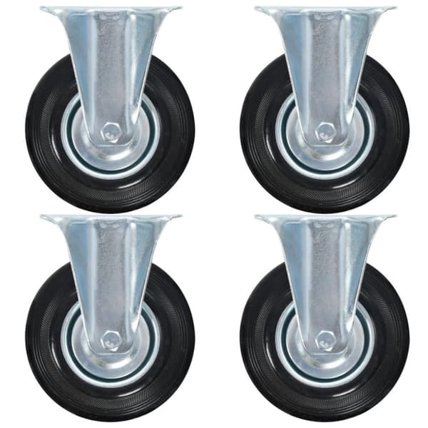 vidaXL Fasta hjul 8 st 125 mm