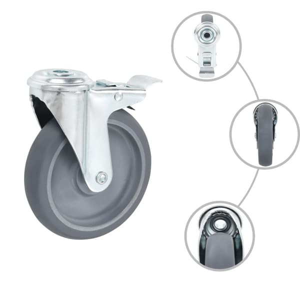 vidaXL Svinghjul med bolthull 8 stk 125 mm