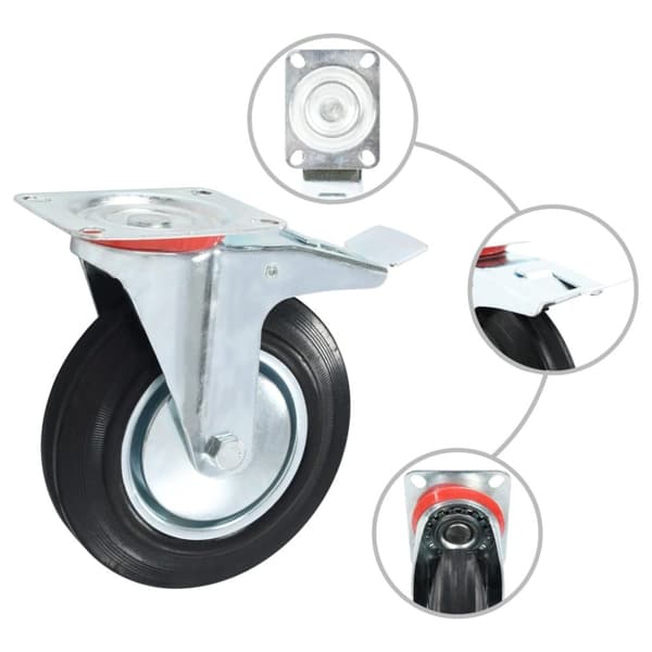vidaXL Rullapyörät 8 kpl 200 mm
