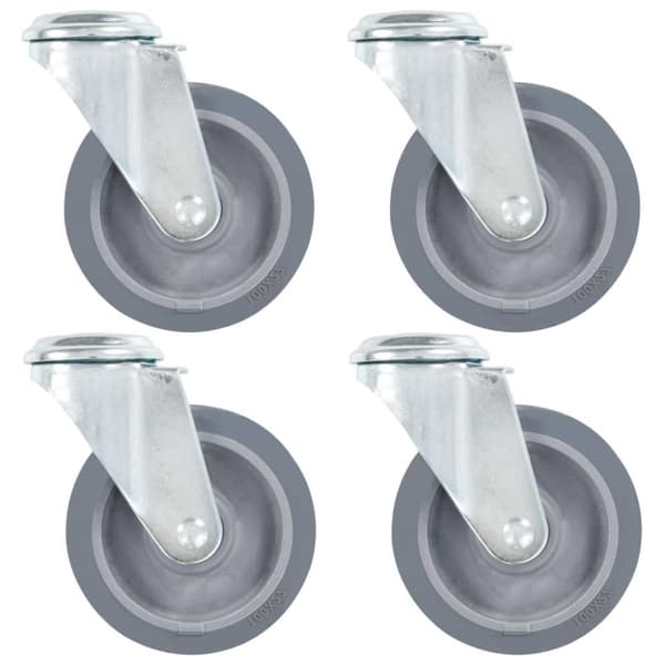 vidaXL Rullapyörät pultinrei´illä 24 kpl 100 mm