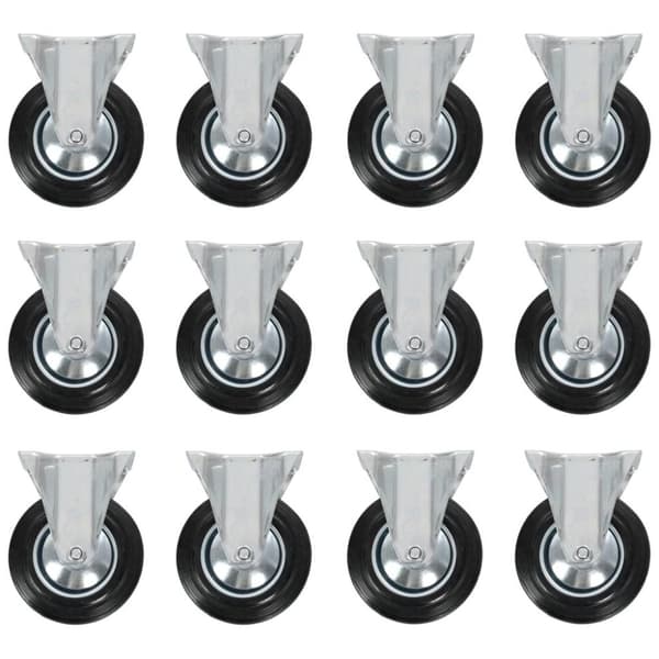 vidaXL Rullapyörät kiinteät 12 kpl 160 mm