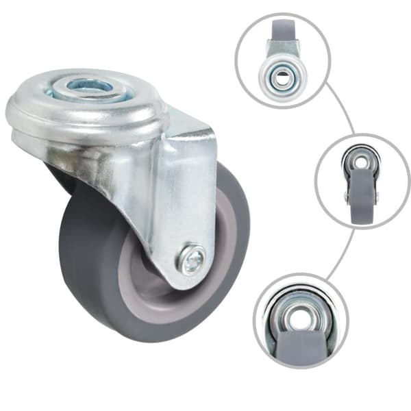 vidaXL Rullapyörät pultinrei´illä 12 kpl 50 mm