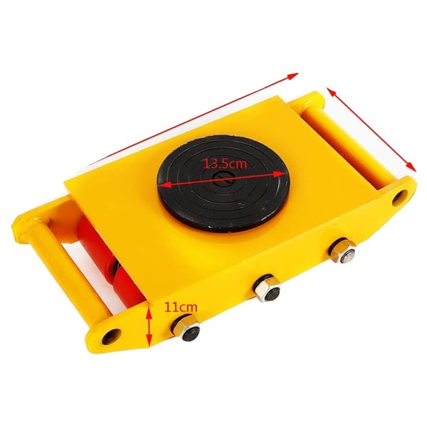 Heavy Duty Maskin Dolly Skate, 8T Lastkapacitet, 360° Rotation,Rød 8T 17600lbs Yellow 8T 17600lbs