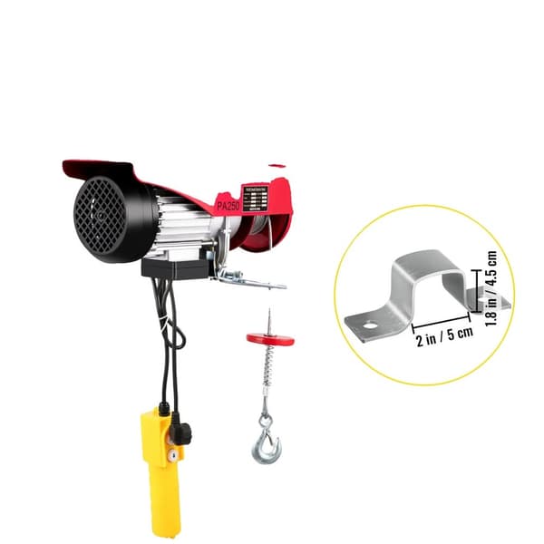 Elektrisk hejseværk, 300 kg belastningsevne, 550W kraftfuld motor,300 kg 660 lbs 250KG 550 lbs