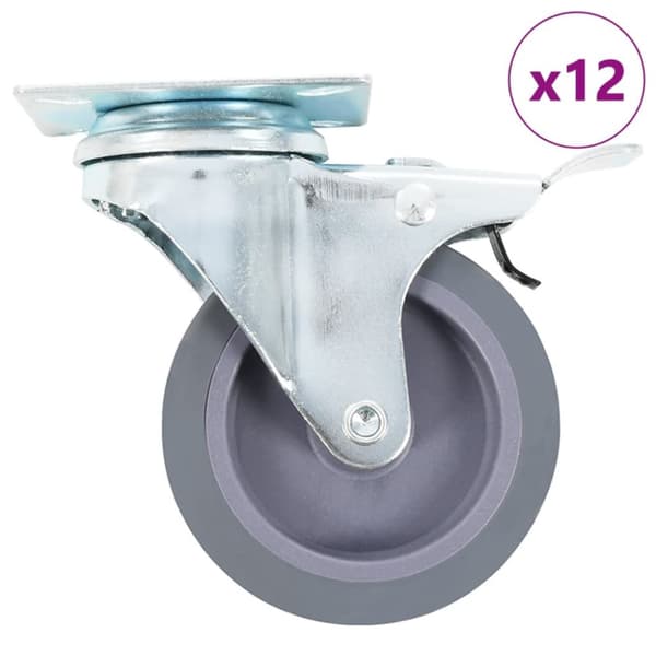 12 kääntöpyörää, 75 mm