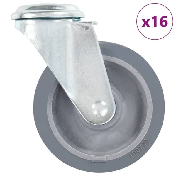 16 kääntöpyörää ruuvinreiällä, 100 mm