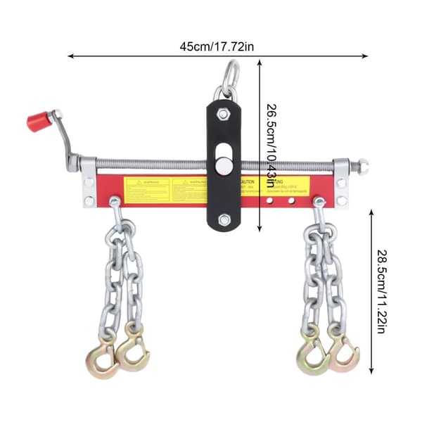Motorbalancer, 900 kg belastningsevne, justerbart arbejdsområde,sort