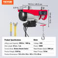 Miniatyrbild 2 av 2: Vevor Elektrisk Talja, 1000 kg Lastkapacitet, Trådlös Fjärrkontroll,Trådlös 1000kg