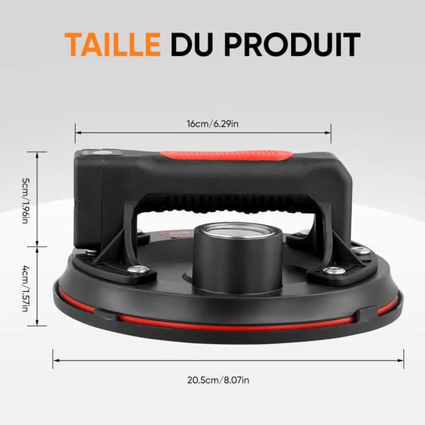 Elektrisk vakuum sugekop løfter, tungt belastning på 280 kg, brugervenligt design,1Stk 480lbs Belastning