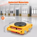 Miniatyrbillede 2 af 2: Heavy Duty Maskiner Dolly Skate, 6T Lastkapacitet, 360° Drejende Skive,Gul