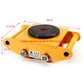 Miniatyrbillede 2 af 2: Heavy Duty Maskindolly Skate, 12T Belastningsevne, 360° Rotation,6T Gul