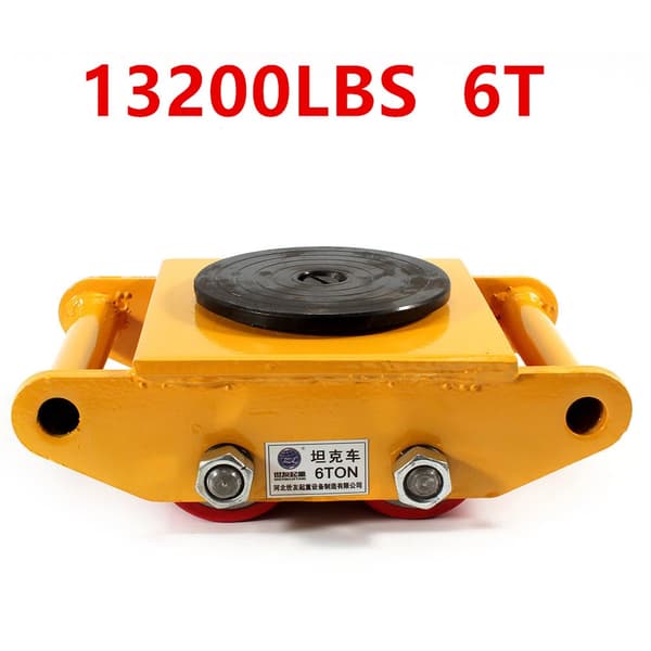Dolly Skateboard, 6T Belastningsevne, Kompakt Design,Gul 6T 13200lbs
