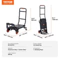 Miniatyrbillede 2 af 2: Sammenklappelig håndvogn, aluminiumskonstruktion, tungt arbejde, 300 lbs sort