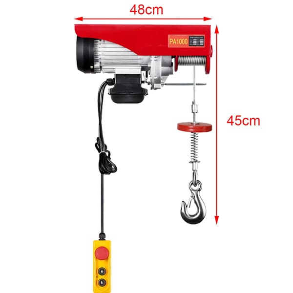 Elektrisk vinsch, 1600W effekt, 500 kg lyftkapacitet,1000 kg