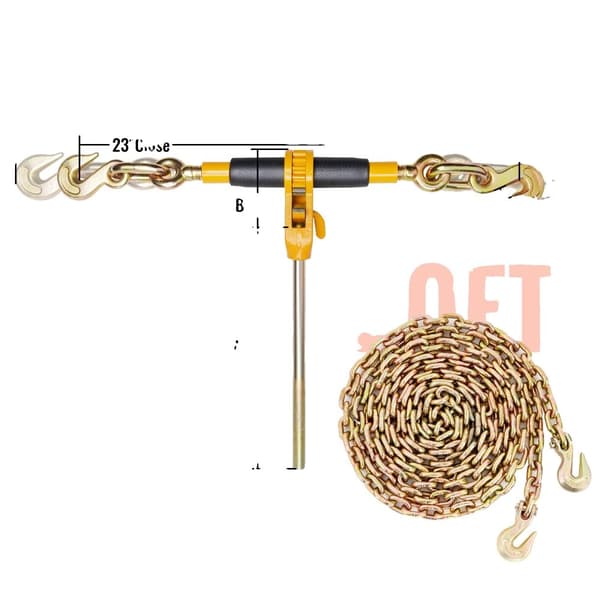 3/8"-1/2" kedjestorlek, 12000 lbs arbetsbelastningsgräns, 48000 lbs brottstyrka,2par