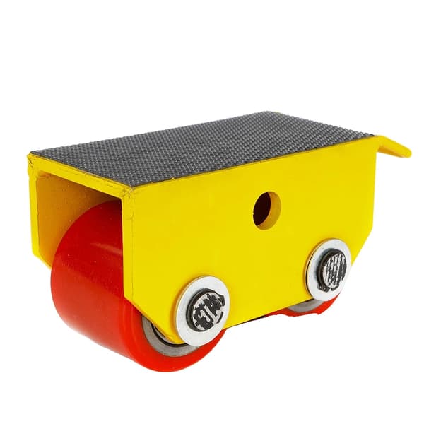 Maskinflyttare, 2,5 ton lastkapacitet, halkfri yta, kompakt design,Gul