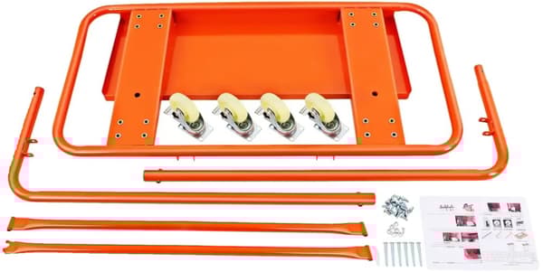 Racking Panel Trolley, Høj Belastningskapacitet 997,9 kg, Holdbart Q235 Stål, Nem at Samle,Gul