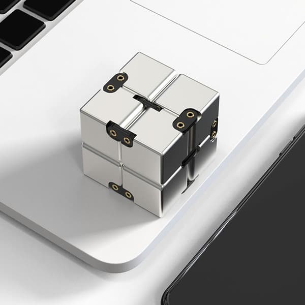 Fidget Toy Infinite Cube Stressaflastende Flip-blok - Sort