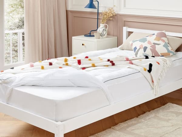 Bäddmadrass Vit Japara Bomull till Säng 90 x 200 cm 4 cm Djup