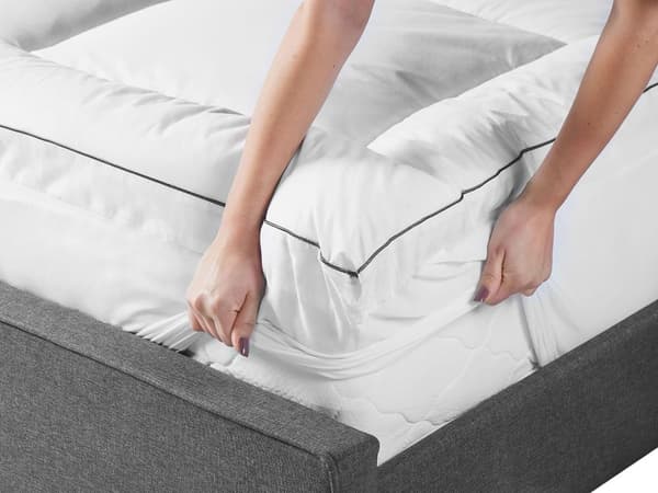 Bäddmadrass Vit Japara Bomull till Dubbelsäng 140 x 200 cm 4 cm Djup