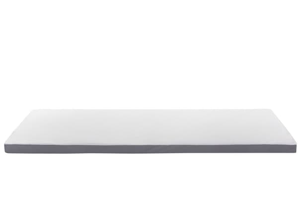 Madrasskydd Vit med Grå Tyg Enkelsäng 90 x 200 cm 6 cm Djup