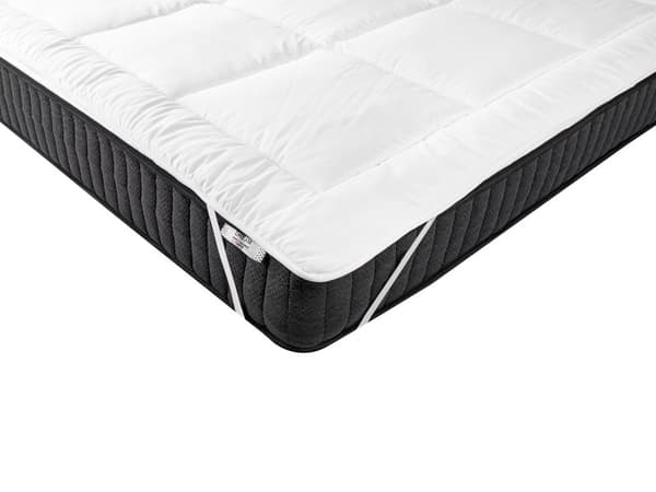 Topmadras Hvid Mikrofiber King Size 160 x 200 cm 2,5 cm Dyb