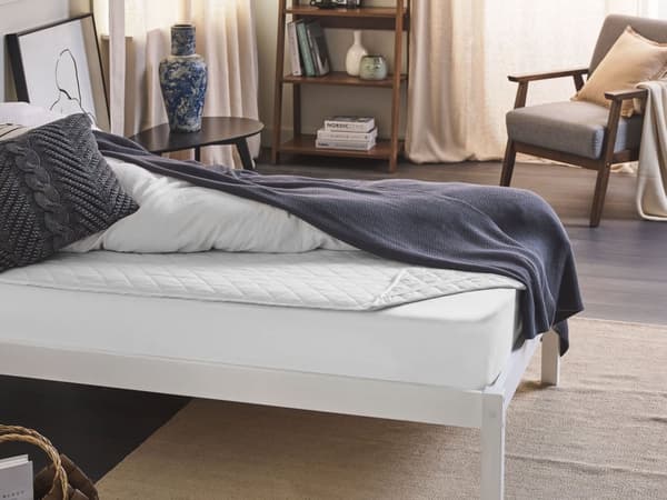 Madrasbeskytter hvid Bomuld Japara 90 x 200 cm Quiltet Topmadras
