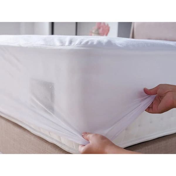 Set med 2 vattentäta anti-kvalster svampmadrassskydd 90 x 190 + 30 cm