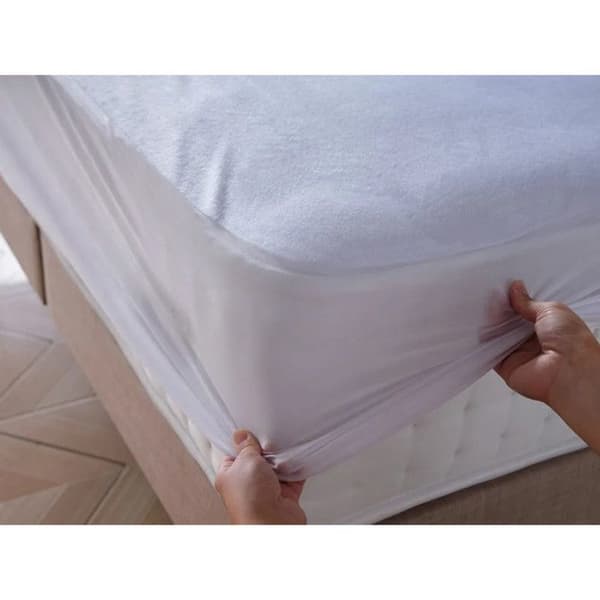 Set med 2 vattentäta anti-kvalster svampmadrassskydd 90 x 190 + 30 cm