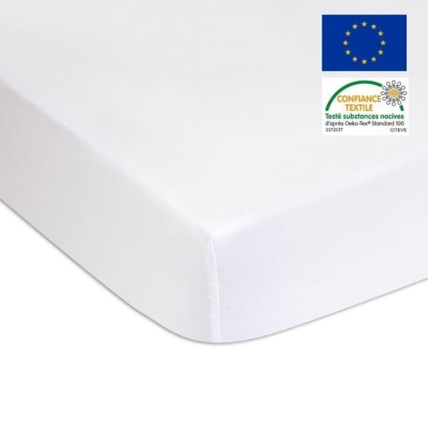 Madrassunderlägg - EASY DORT - 40x80 cm - Vattentät - Bomullssvamp - Andas vit