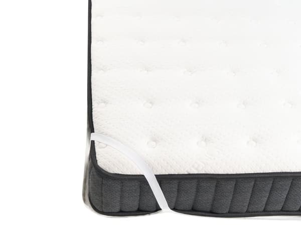 Madrasskydd Vit Mikrofiber Enkel Storlek 90 x 200 cm Vattentät Kudde Polyester Fyllning Passform Quiltad Piped Kanter