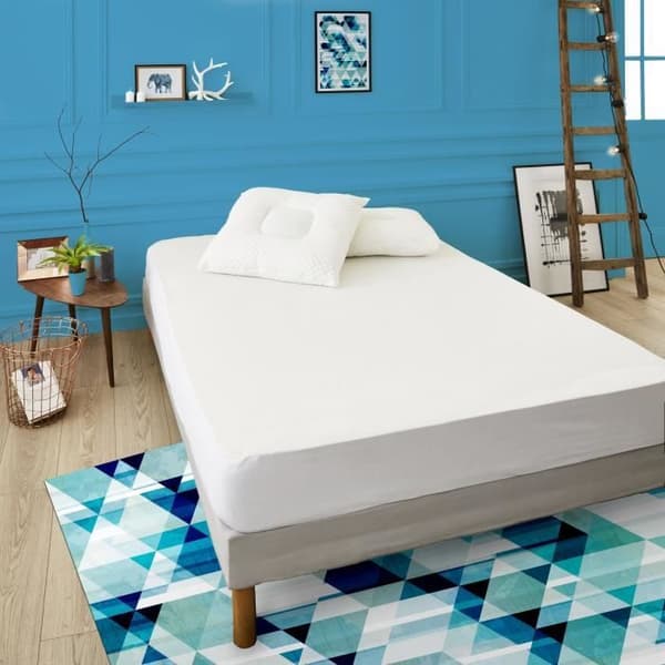 SWEETHOME madrassskydd av 100 % bomullssvamp - Vattentät - 160x200 cm