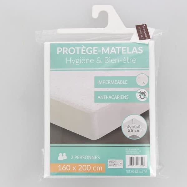 Madrasskydd - INGEN NAMN - 160x200cm - Antiallergen - Tvättbar - Sovrum