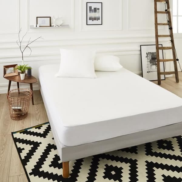 SWEETNIGHT PREMIUM MARIN madrassskydd 140x190 / 200 cm - Vit