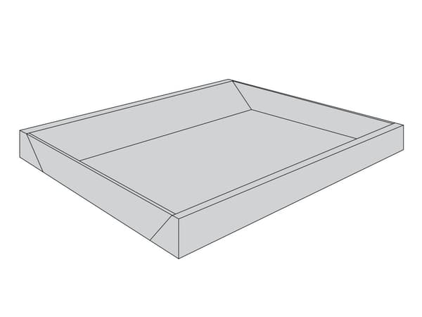 Skumramme svart 180 x 200 cm stor ramme til vannmadrass