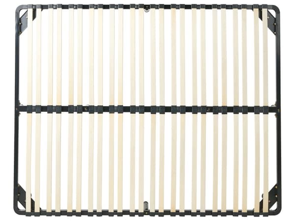 Frittstående Sengebunn 160 x 200 cm Massivtre Lameller Metallramme på bena