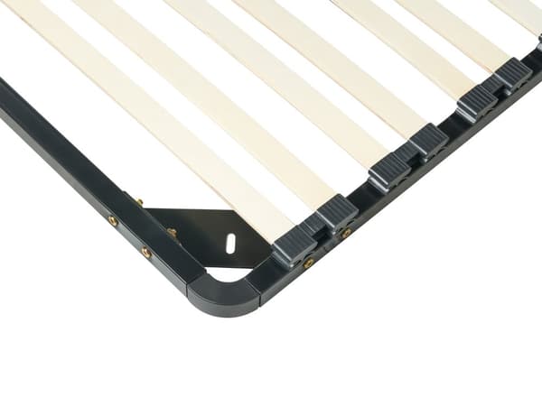 Sengebunn 90 x 200 cm Enkeltstørrelse Massivtre Lameller Metallramme