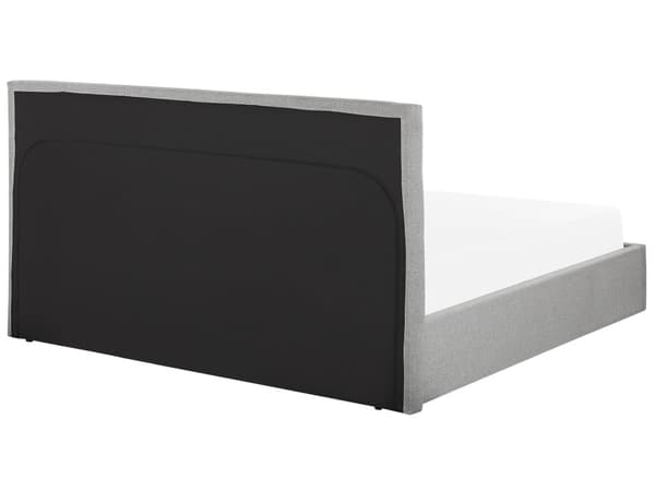 Osmansk Seng Grå 180 x 200 cm Sengegavl Oppbevaring Moderne Design